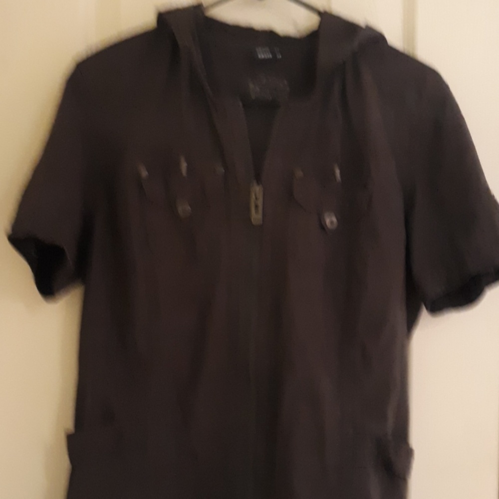 Cecil zip up hooded dress